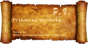 Prikaszky Veronika névjegykártya